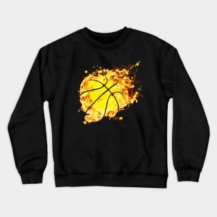 Basketball on Fire Crewneck Sweatshirt